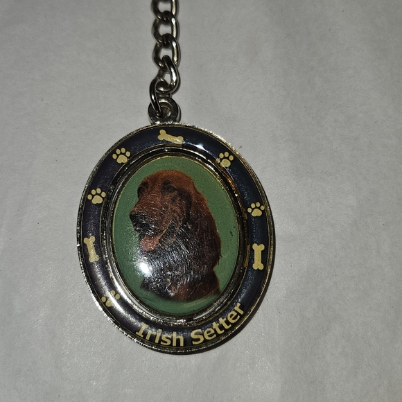 Irish Setter Blue Colored Dog Keychain Pet Lovers Keepsake Gift. - Picture 3 of 4